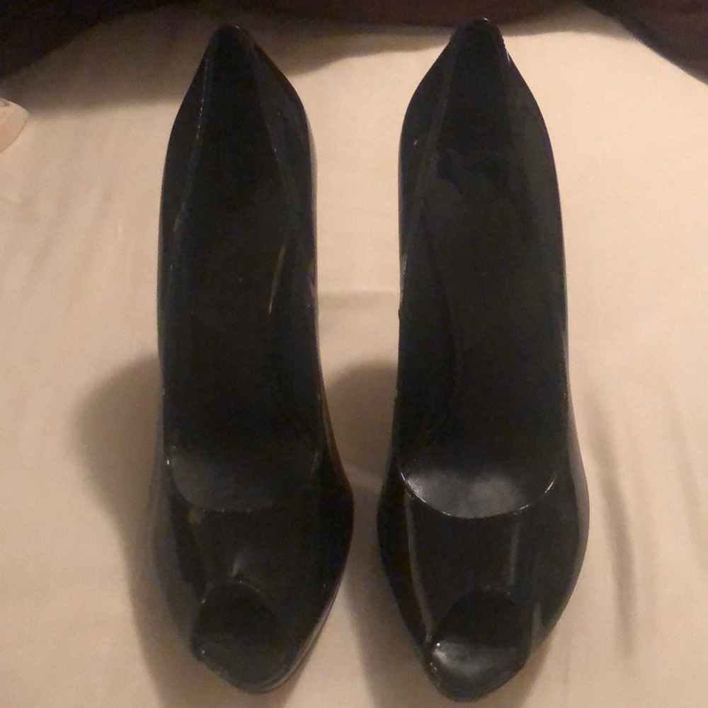 Dior Black Patent peep toe platform pumps 38 1/2 - Picture 8 of 8